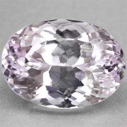 Edelstein Kunzit Oval im Facettenschliff Edelstein Kunzit Oval im Facettenschliff