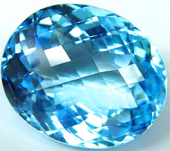 Edelstein Topas oval blau Edelstein Topas oval blau
